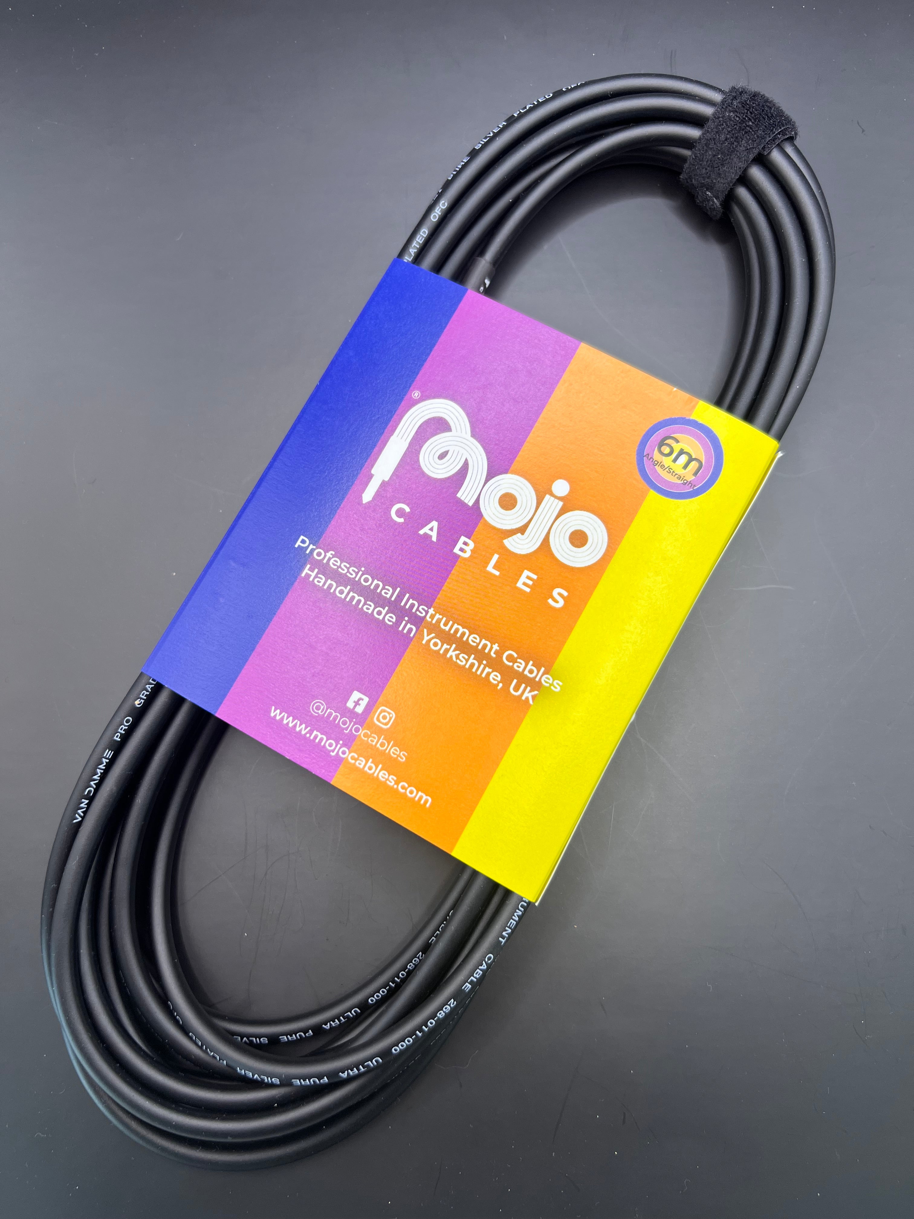 Mojo Cables - 6m Right Angle to Straight